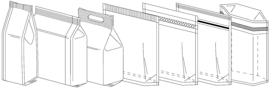 Different Stand Up Pouch Styles Available on Rovema VFFS Machines