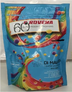 Rovema Ropack (Doypack) printed bag example for candy