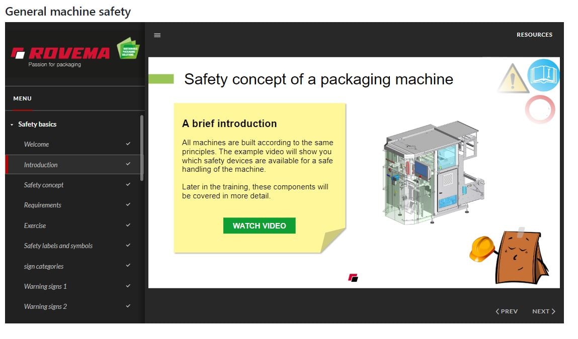 Safety Packaging Machinery Training Module