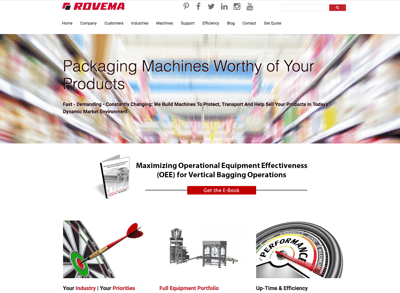 Rovema website provides expertise and insight for CPG manufacturers to improve VFFS operations