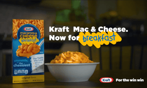 Kraft Mac and Cheese declares itself a breakfast food.