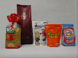 rovema-ropack-flat-bottom-stabilo-stand-up-pouches-reese's-goldfish-minions-coffee-panzani